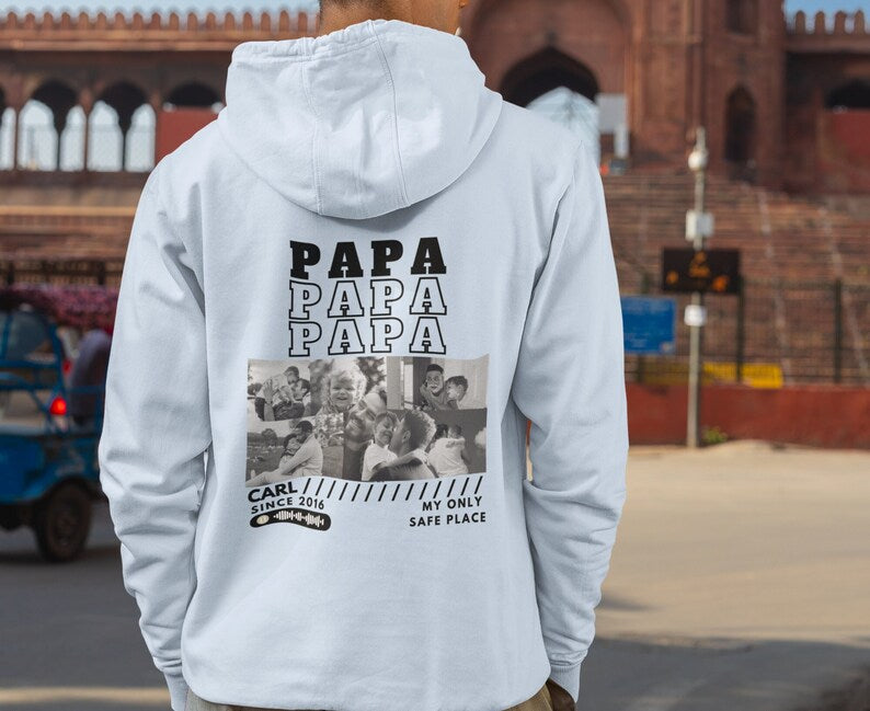 Custom Vintage Photo Unique Gift for Dad Hoodie