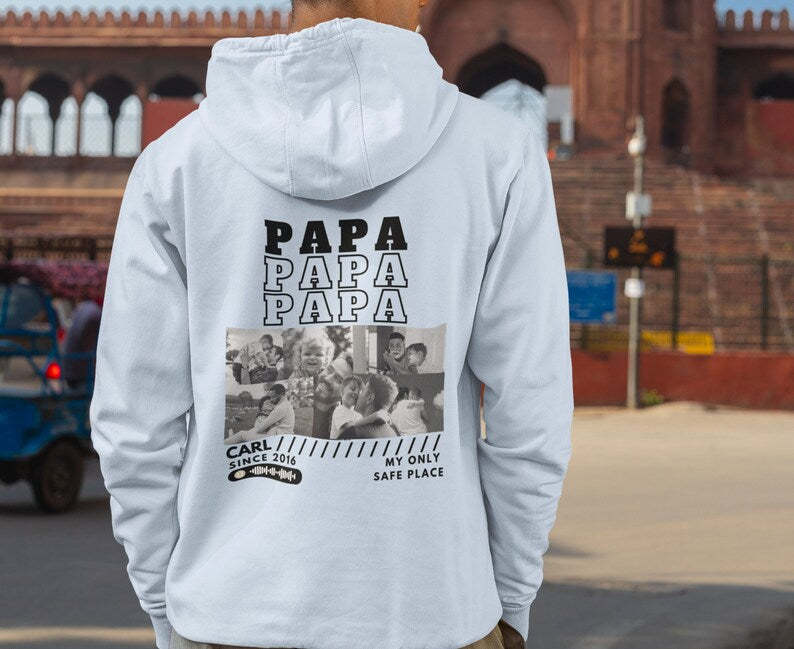 Custom Vintage Photo Unique Gift for Dad Hoodie