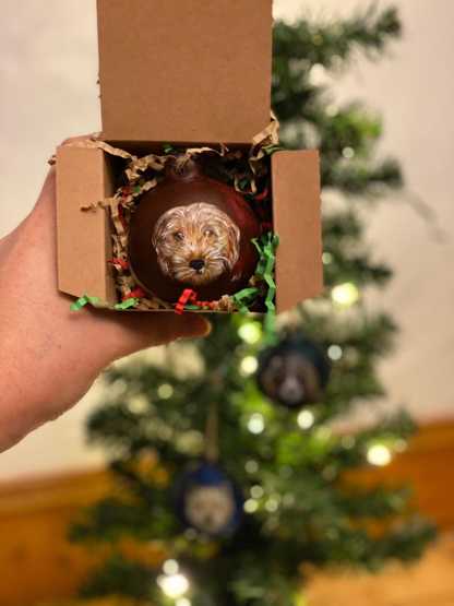 Custom Handpainted Pet Christmas Bauble