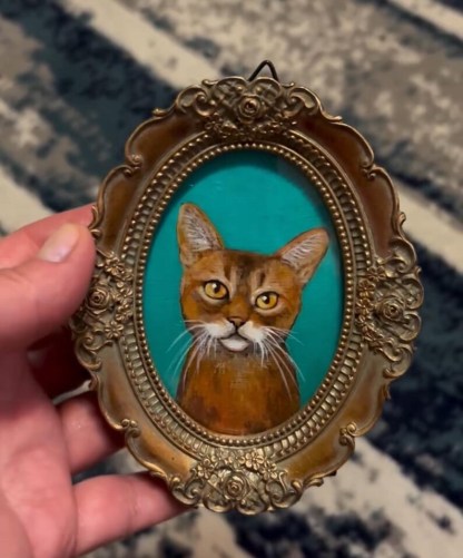 Custom Pet Portrait Vintage Mini Ornate Frame