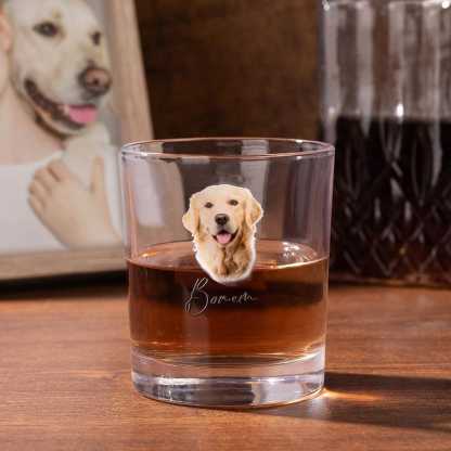 Custom Pet Bar Glass,Pet Photo Whiskey Glass