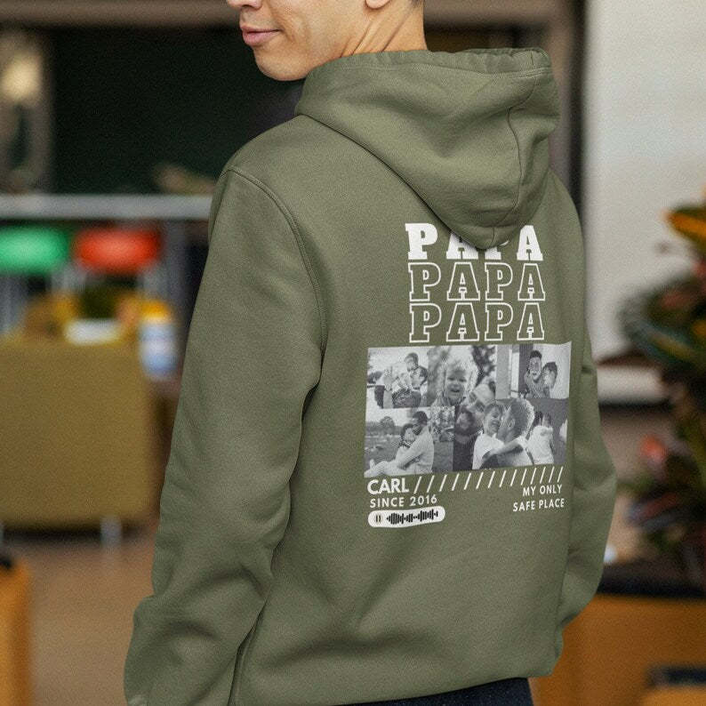 Custom Vintage Photo Unique Gift for Dad Hoodie