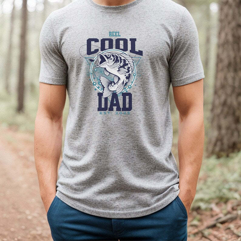 Reel Cool Dad Shirt, Daddy's Fishing Buddy T-Shirt, Dad Fisherman, Gift from Kid, Fathers Day Present