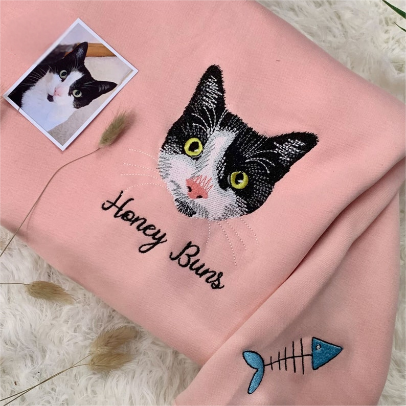 Custom Pet Embroidery | embroider your pet, custom pet embroidered sweatshirt, personalized pet embroidery shirt, Christmas gifts