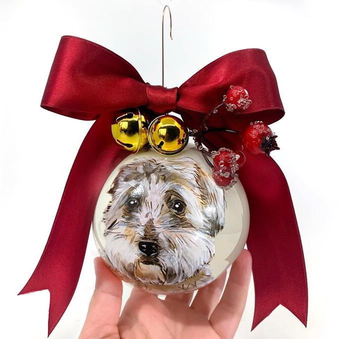 Personalized Christmas Pet Pirtrait Ornament