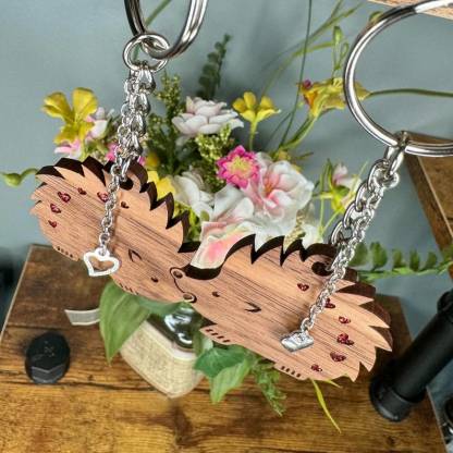 Interlocking Animal Couple Keychains – Personalized Matching Gift