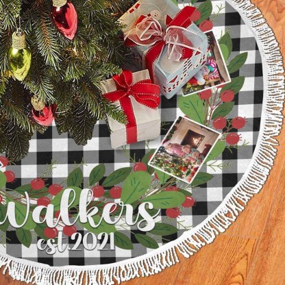 Custom Personalized Photo Christmas Tree Skirt