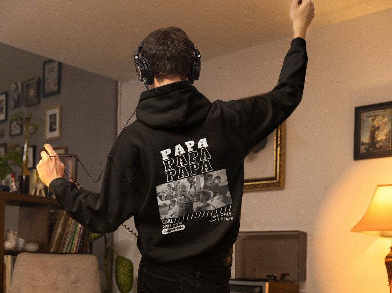 Custom Vintage Photo Unique Gift for Dad Hoodie