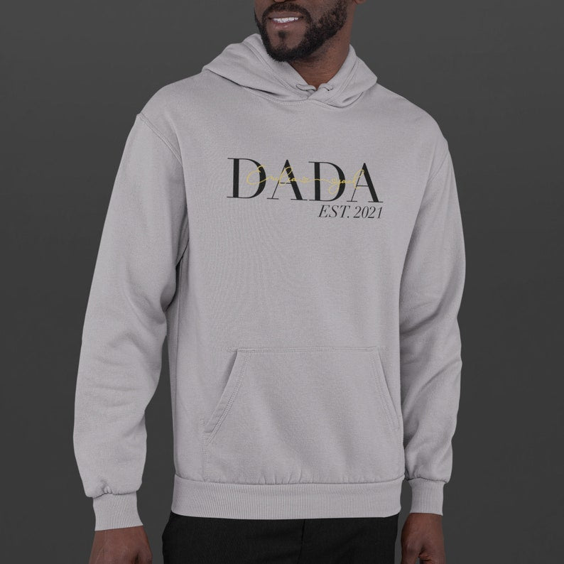 Custom Dad Hoodie with kids names Personalized Dad Hoodie Fathers Day Gift
