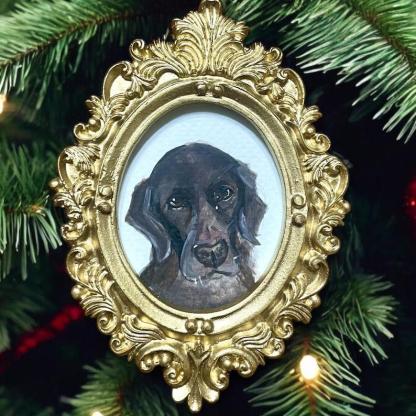 Custom Pet Portrait Vintage Mini Ornate Frame