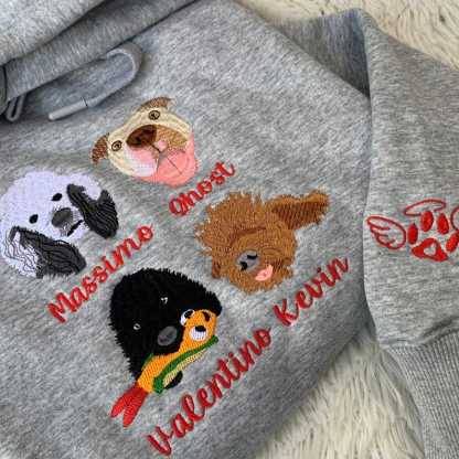 Custom Pet Embroidery | embroider your pet, custom pet embroidered sweatshirt, personalized pet embroidery shirt, Christmas gifts