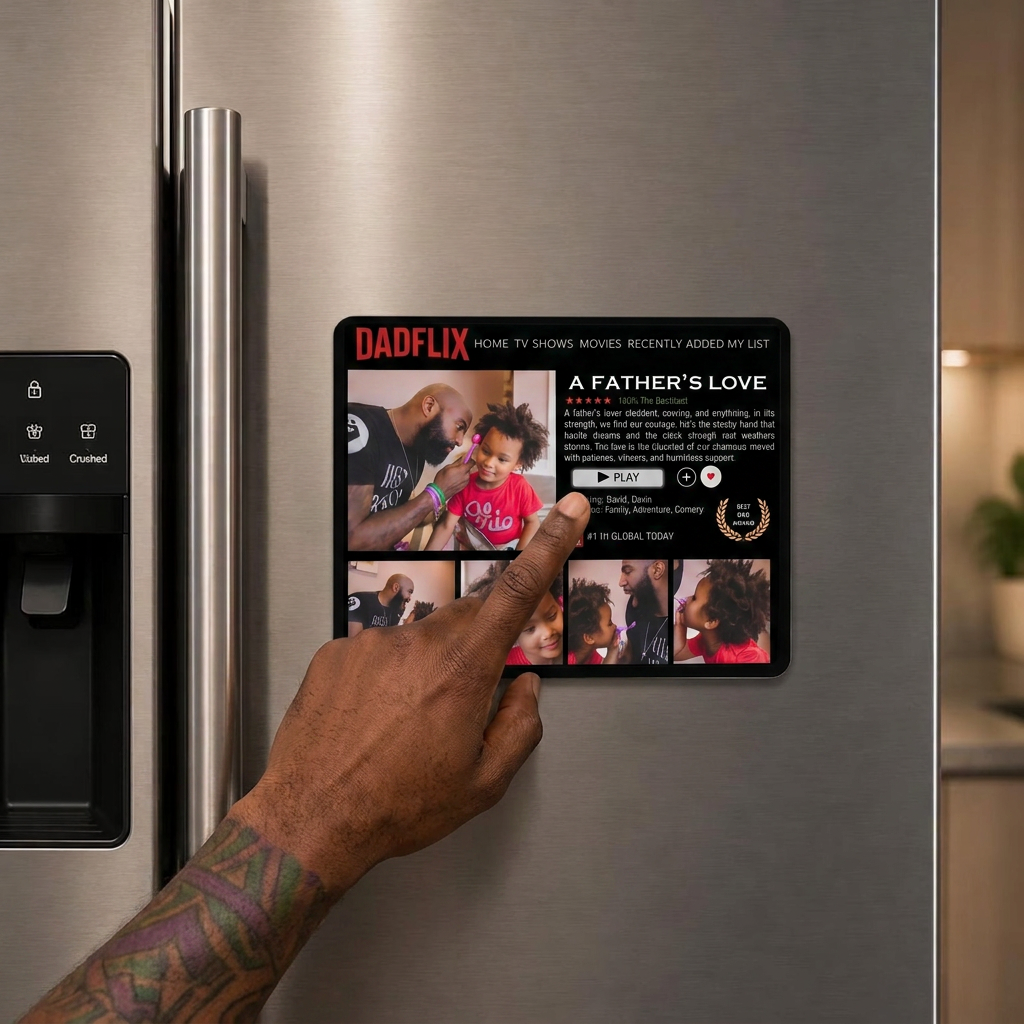 Custom Dadflix A Father's Love Fridge Magnet: Personalized Father's Day Gift