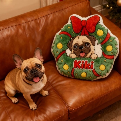 Personalized Dog Lover Dog Name Graphic 3D Print Christmas Pillow