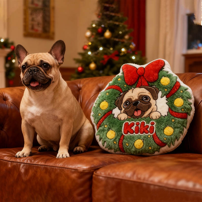Personalized Dog Lover Dog Name Graphic 3D Print Christmas Pillow
