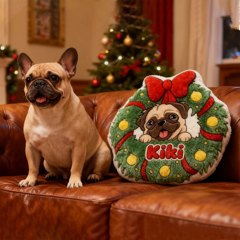 Personalized Dog Lover Dog Name Graphic 3D Print Christmas Pillow