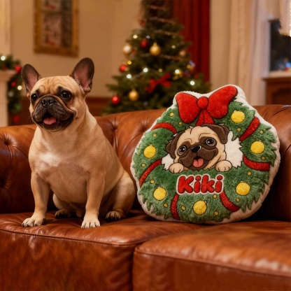 Personalized Dog Lover Dog Name Graphic 3D Print Christmas Pillow