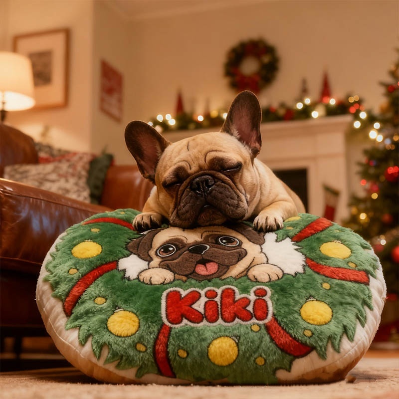 Personalized Dog Lover Dog Name Graphic 3D Print Christmas Pillow