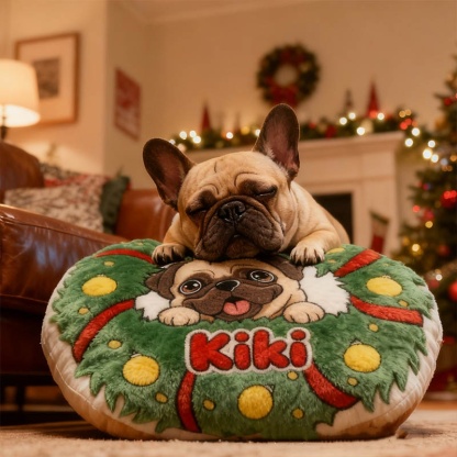 Personalized Dog Lover Dog Name Graphic 3D Print Christmas Pillow