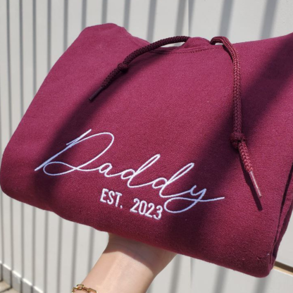 Daddy EST 2023 Crewneck Embroidered