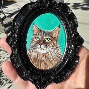 Custom Pet Portrait Vintage Mini Ornate Frame