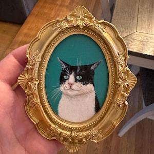 Custom Pet Portrait Vintage Mini Ornate Frame
