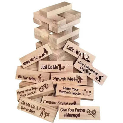 Stacking Block Tower Wood Tumbling Tower Game