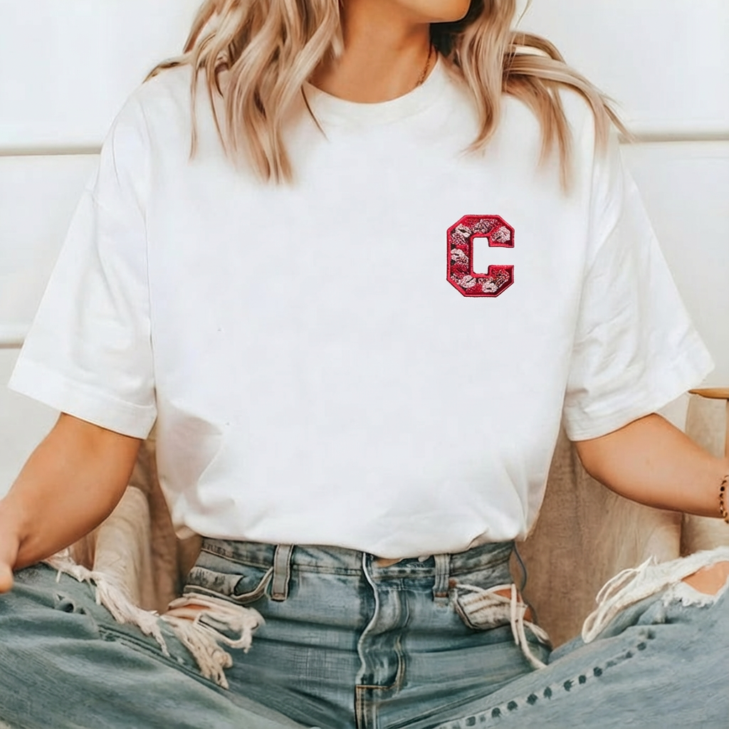 He Loves Your Kisses So Much! Couple's Kiss Embroidered Initial Hoodie