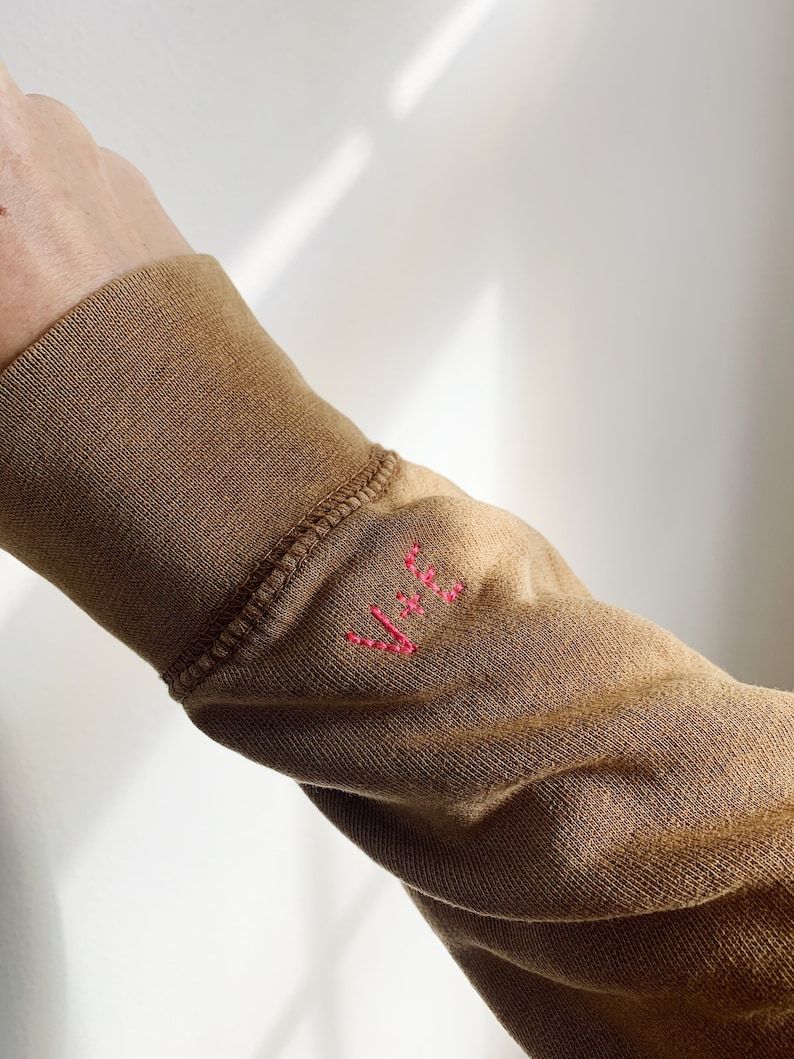 Heart with Initials on Sleeve Hooded Sweatshirt, Personalized Hoodie, Engagement Gift, Initials on Sleeve, Mother's Day Gift