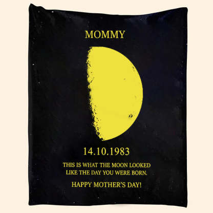 Custom Your Own Moon Phase Blankets Gift for Mom - Mother's Day Gift