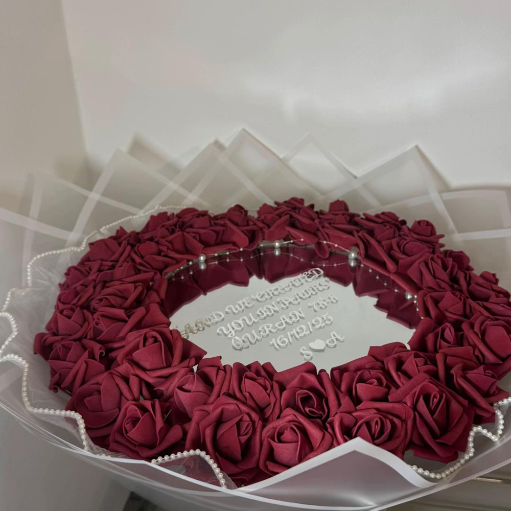 Personalised Mirror Rose Bouquet 🌹✨