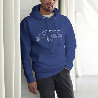 JDM Car lover gift , Rally Driver King White , Unisex Hoodie