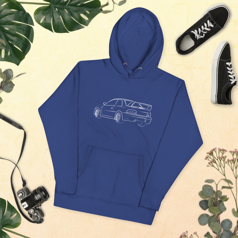 JDM Car lover gift , Rally Driver King White , Unisex Hoodie