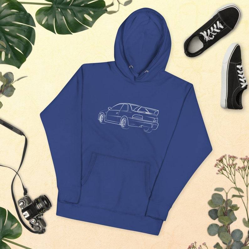 JDM Car lover gift , Rally Driver King White , Unisex Hoodie
