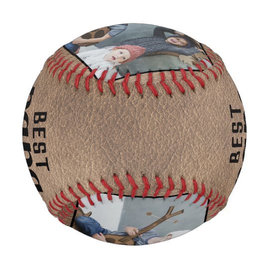 Personalized Vintage Best Papa Ever Memento Photo Father's Day Baseball Gifts For Dad, Son, Grandpa