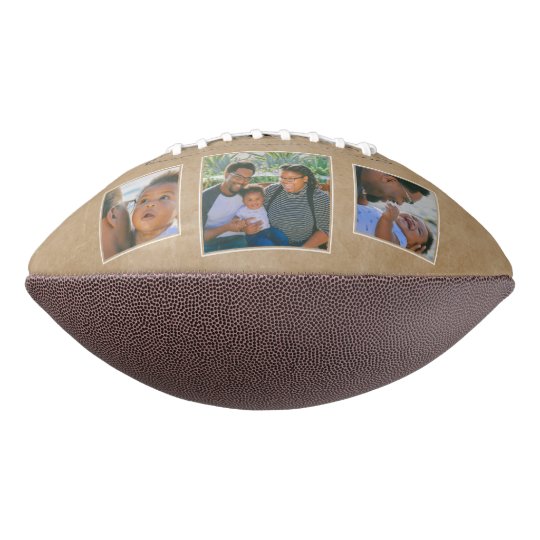 Personalized Photo Happy 1st Father's Day Daddy Keepsake 3 Photo Football Rugby Gifts