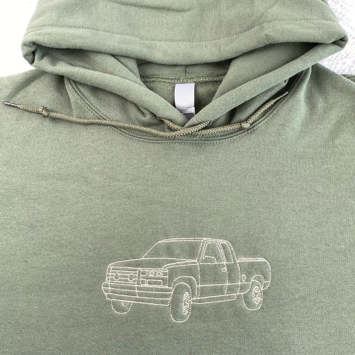 Custom Embroidered Car Outline Sweatshirt From Your Photo, Embroidered Car Hoodie, Custom Car Sweater