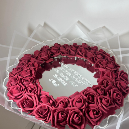 Personalised Mirror Rose Bouquet 🌹✨