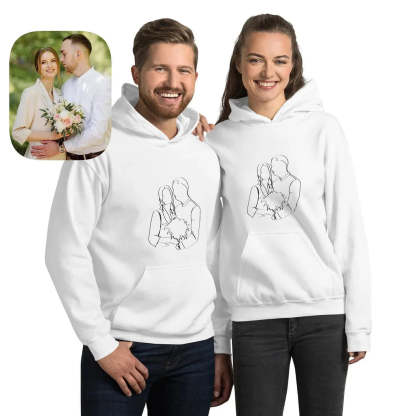 Custom Embroidered Sweatshirt Portrait Couple Family Gift (2 for Couples Free Shipping)