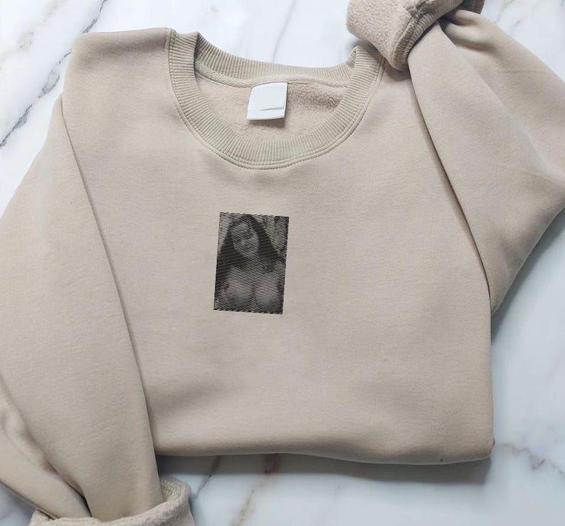 New Arrival! Sexy Hoodie, Custom Embroidered Vintage Portrait Sweatshirt, Perfect Anniversary Gift
