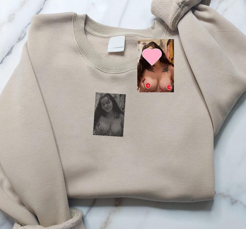 New Arrival! Sexy Hoodie, Custom Embroidered Vintage Portrait Sweatshirt, Perfect Anniversary Gift