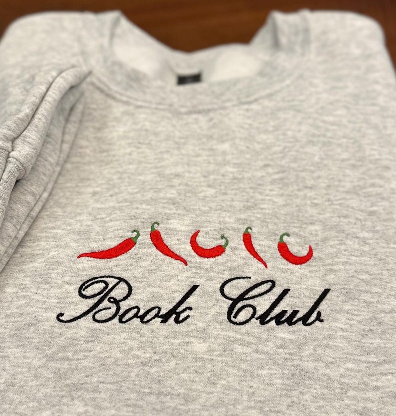 Custom Spicy Book Club Embroidered Sweatshirt: Romantasy Reader Crewneck