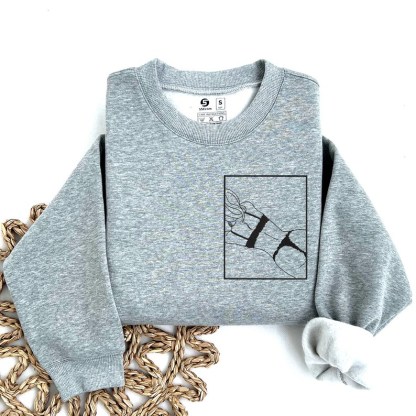 Custom-Designed Sexy Photo Embroidered Sweatshirt, A Perfect Christmas Gift For Your Boyfriend/Husband.