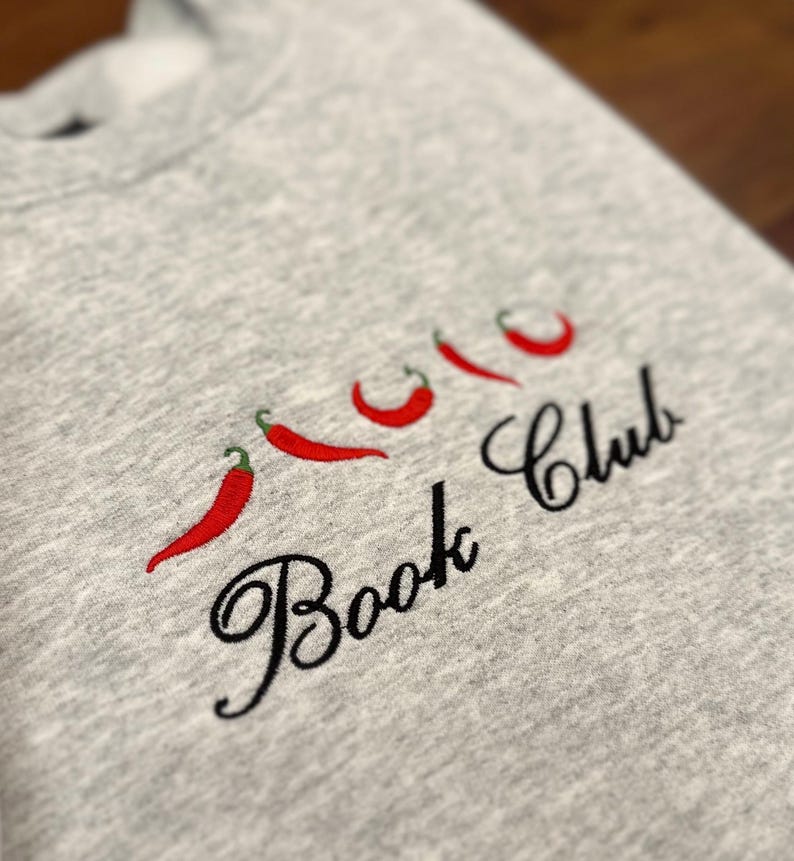 Custom Spicy Book Club Embroidered Sweatshirt: Romantasy Reader Crewneck
