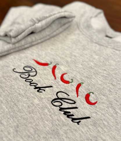 Custom Spicy Book Club Embroidered Sweatshirt: Romantasy Reader Crewneck