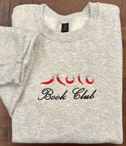 Custom Spicy Book Club Embroidered Sweatshirt: Romantasy Reader Crewneck
