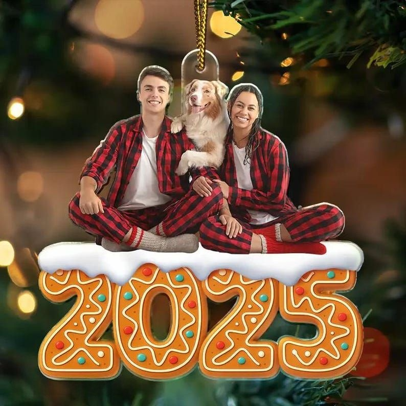 Personalized Photo Siblings Family Forever Christmas Ornament