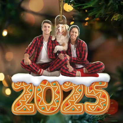 Personalized Photo Siblings Family Forever Christmas Ornament