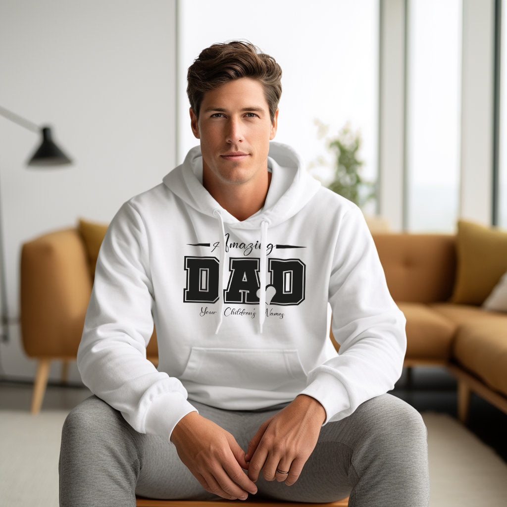 Personalized dad hoodie, Custom Father's Hoodie, Winter Gift for Dad