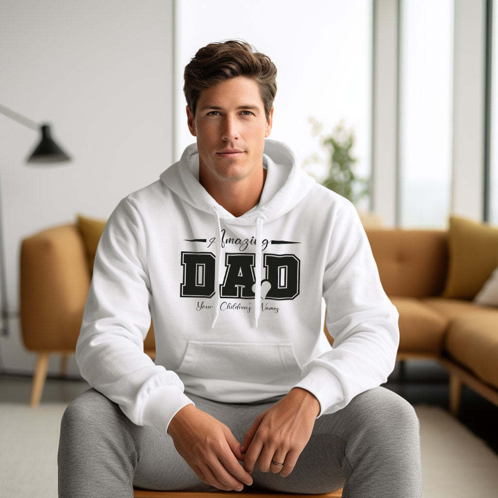 Personalized dad hoodie, Custom Father's Hoodie, Winter Gift for Dad