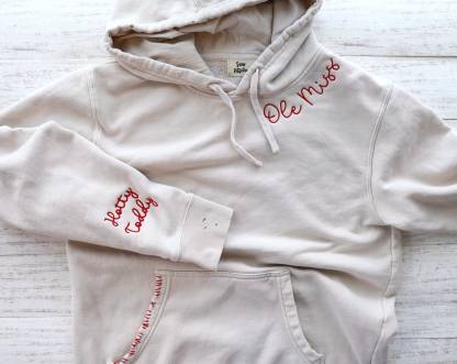 VINTAGE CUSTOM CREW-Custom Embroidered Hand Distressed Crew Neck Sweatshirt